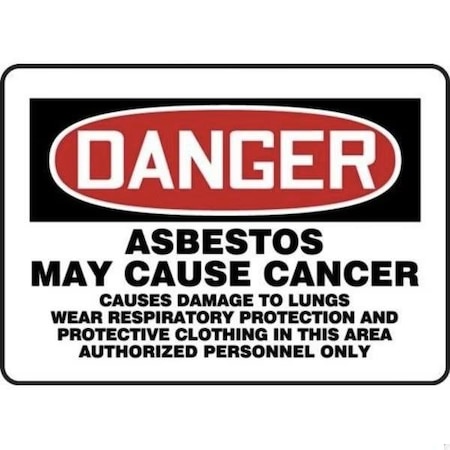 Accuform OSHA DANGER SAFETY SIGN ASBESTOS MCAW130VA MCAW130VA